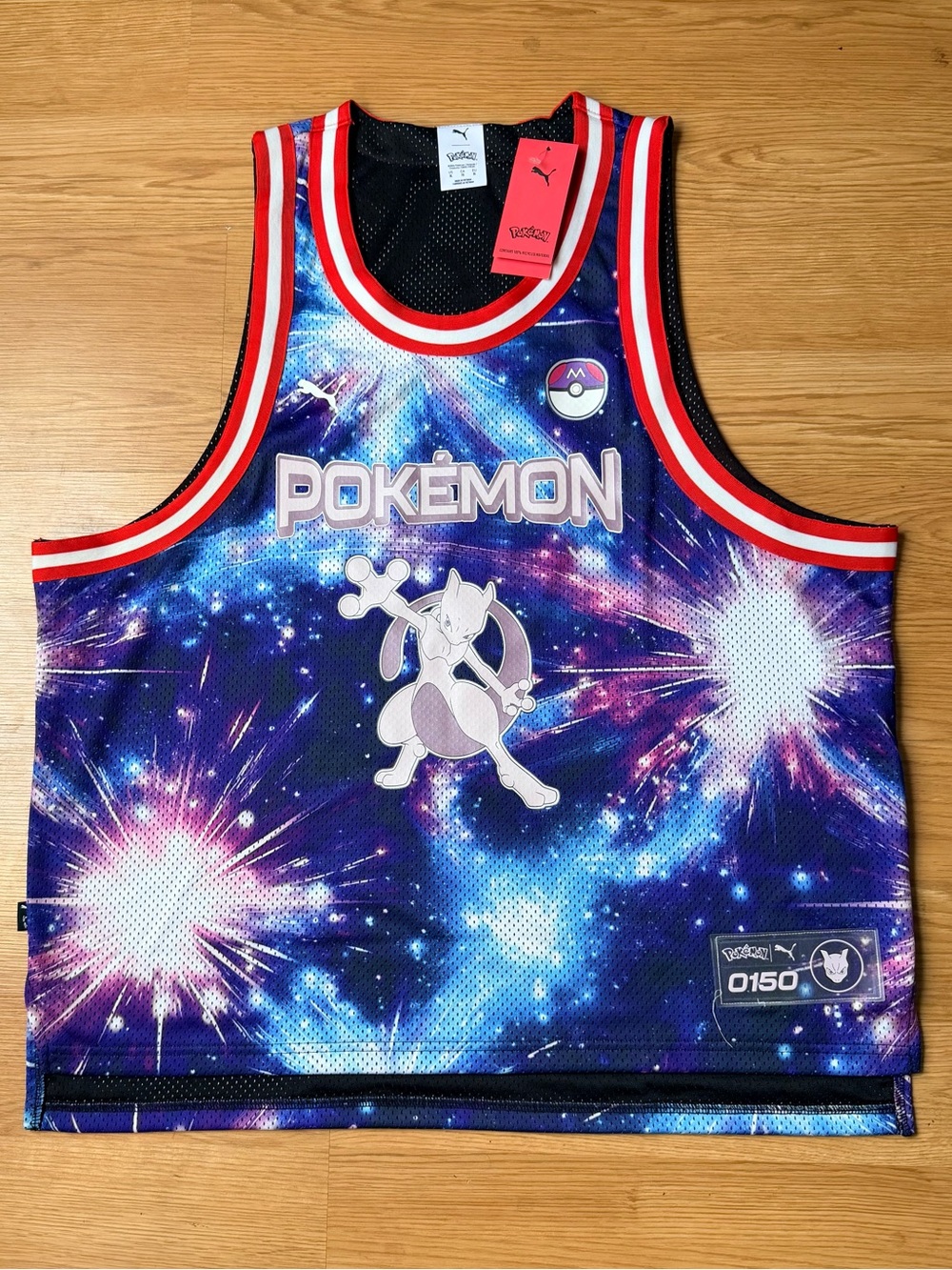 PUMA X Pokemon Mewtwo Limited Edition Basketball Jersey for Men NWT